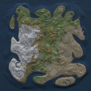 Thumbnail Rust Map: Procedural Map, Size: 3500, Seed: 1478845102, 19 Monuments