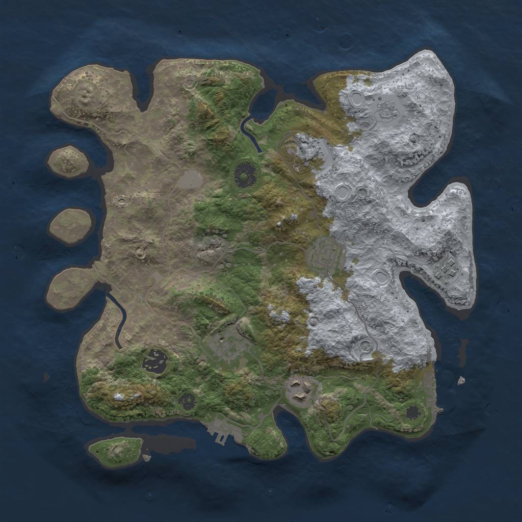 Rust Map: Procedural Map, Size: 3200, Seed: 79863489, 15 Monuments