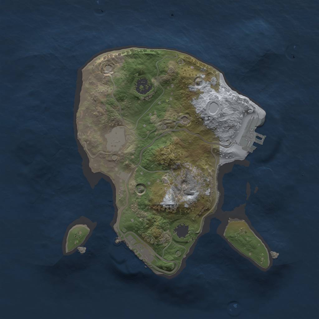 Rust Map: Procedural Map, Size: 2000, Seed: 81367534, 7 Monuments