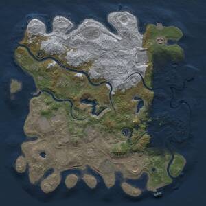 Thumbnail Rust Map: Procedural Map, Size: 4250, Seed: 625810900, 17 Monuments