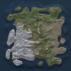 Thumbnail Rust Map: Procedural Map, Size: 3900, Seed: 1489376250, 19 Monuments