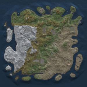 Thumbnail Rust Map: Procedural Map, Size: 4250, Seed: 122391088, 20 Monuments