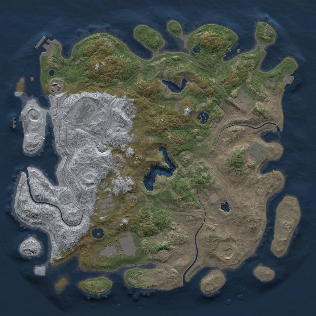 Rust Map: Procedural Map, Size: 4250, Seed: 122391088, 15 Monuments