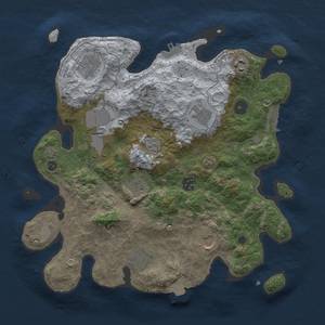 Thumbnail Rust Map: Procedural Map, Size: 3500, Seed: 327195730, 17 Monuments