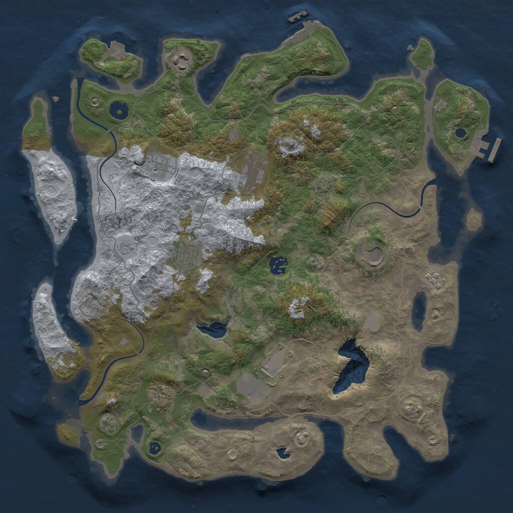 Rust Map: Procedural Map, Size: 4100, Seed: 201509225, 15 Monuments