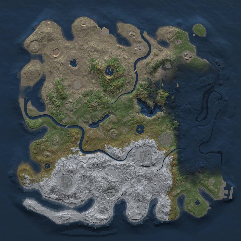 Rust Map: Procedural Map, Size: 4000, Seed: 8685, 15 Monuments