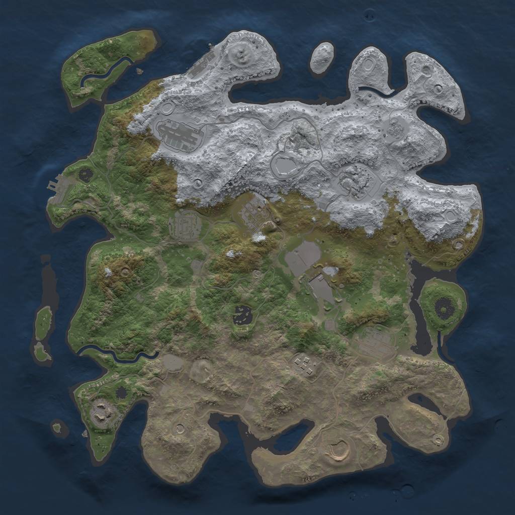 Rust Map: Procedural Map, Size: 3750, Seed: 67600, 19 Monuments