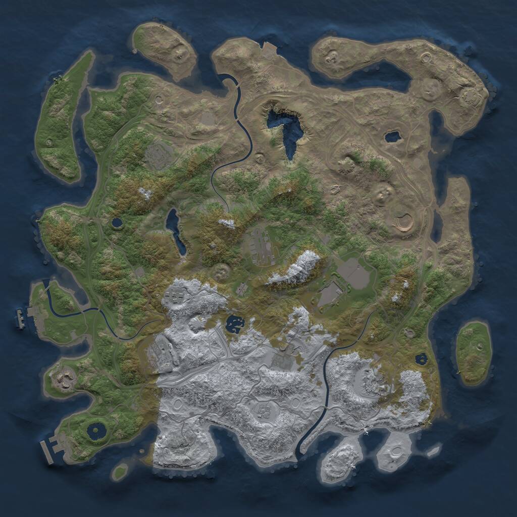 Rust Map: Procedural Map, Size: 4250, Seed: 1722625204, 16 Monuments