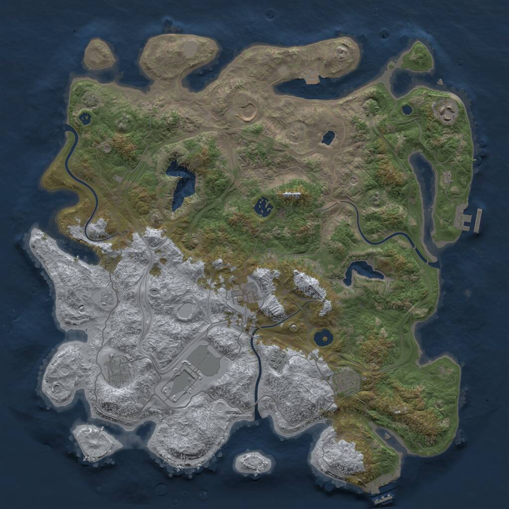 Rust Map: Procedural Map, Size: 4250, Seed: 1502126049, 14 Monuments