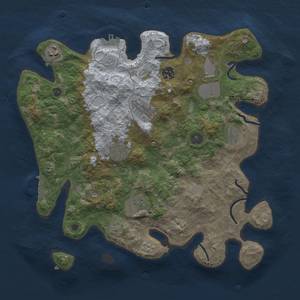 Thumbnail Rust Map: Procedural Map, Size: 3600, Seed: 2000, 17 Monuments