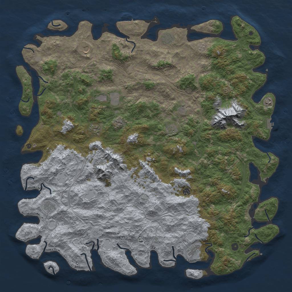 Rust Map: Procedural Map, Size: 6000, Seed: 25323014, 20 Monuments