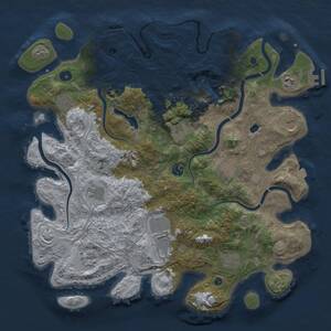 Thumbnail Rust Map: Procedural Map, Size: 4250, Seed: 733462608, 17 Monuments