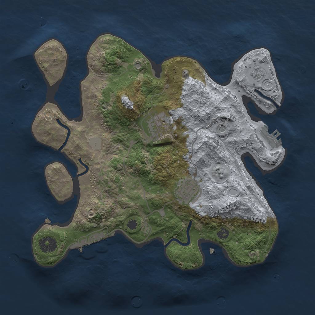 Rust Map: Procedural Map, Size: 2800, Seed: 3093, 11 Monuments