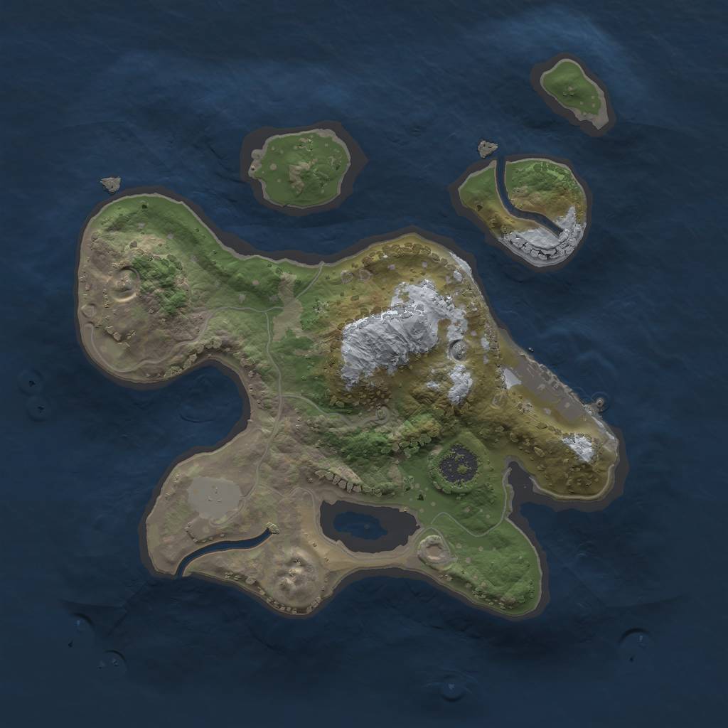 Rust Map: Procedural Map, Size: 2000, Seed: 799, 6 Monuments