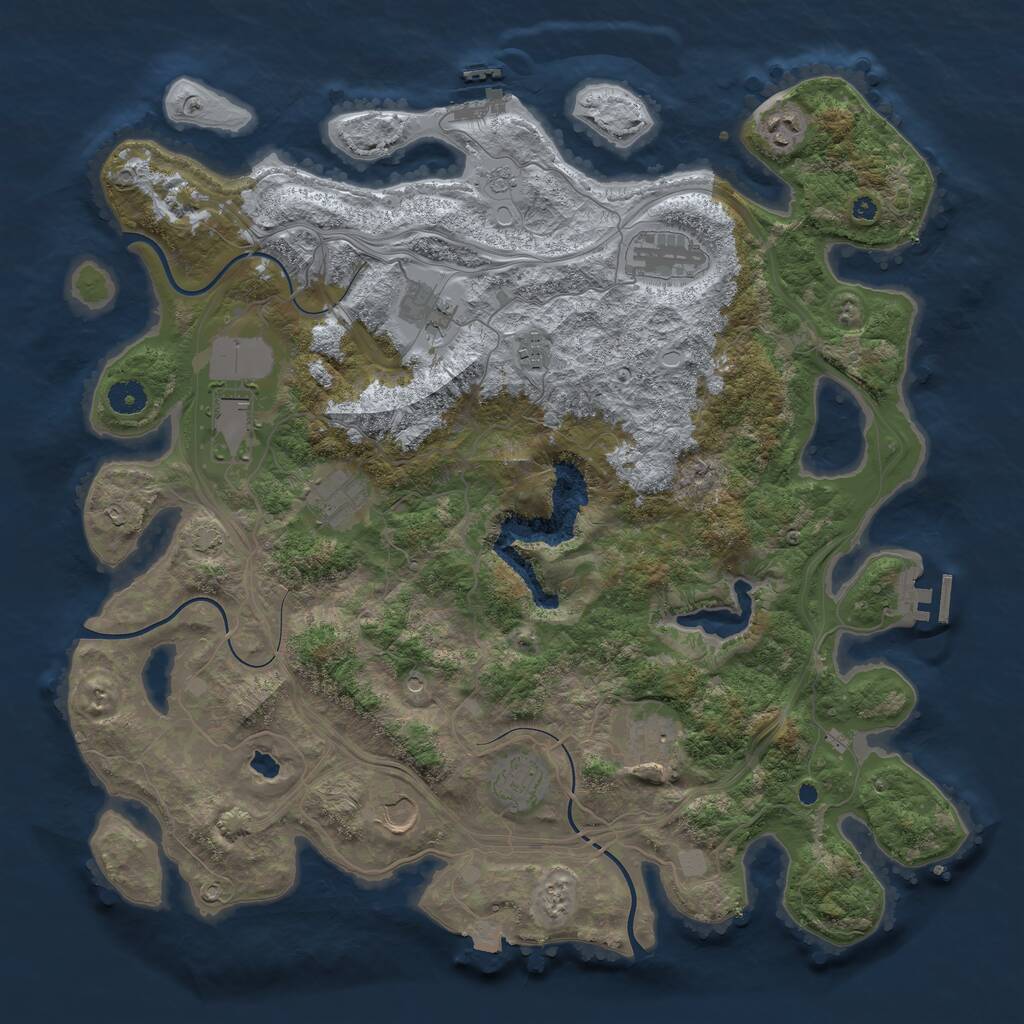 Rust Map: Procedural Map, Size: 4250, Seed: 1984053356, 15 Monuments