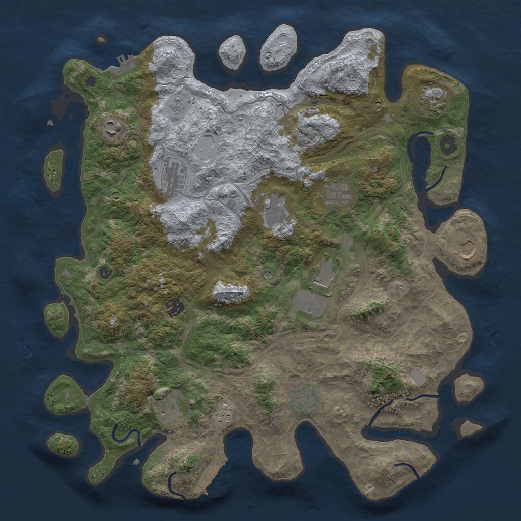 Rust Map: Procedural Map, Size: 4250, Seed: 335519677, 20 Monuments