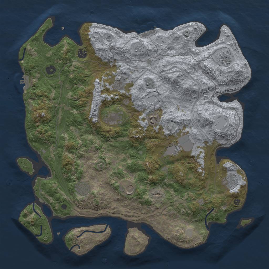 Rust Map: Procedural Map, Size: 4250, Seed: 927519098, 19 Monuments