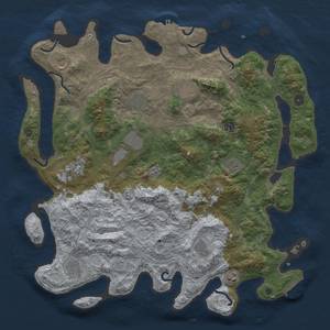 Thumbnail Rust Map: Procedural Map, Size: 4500, Seed: 1540574240, 20 Monuments