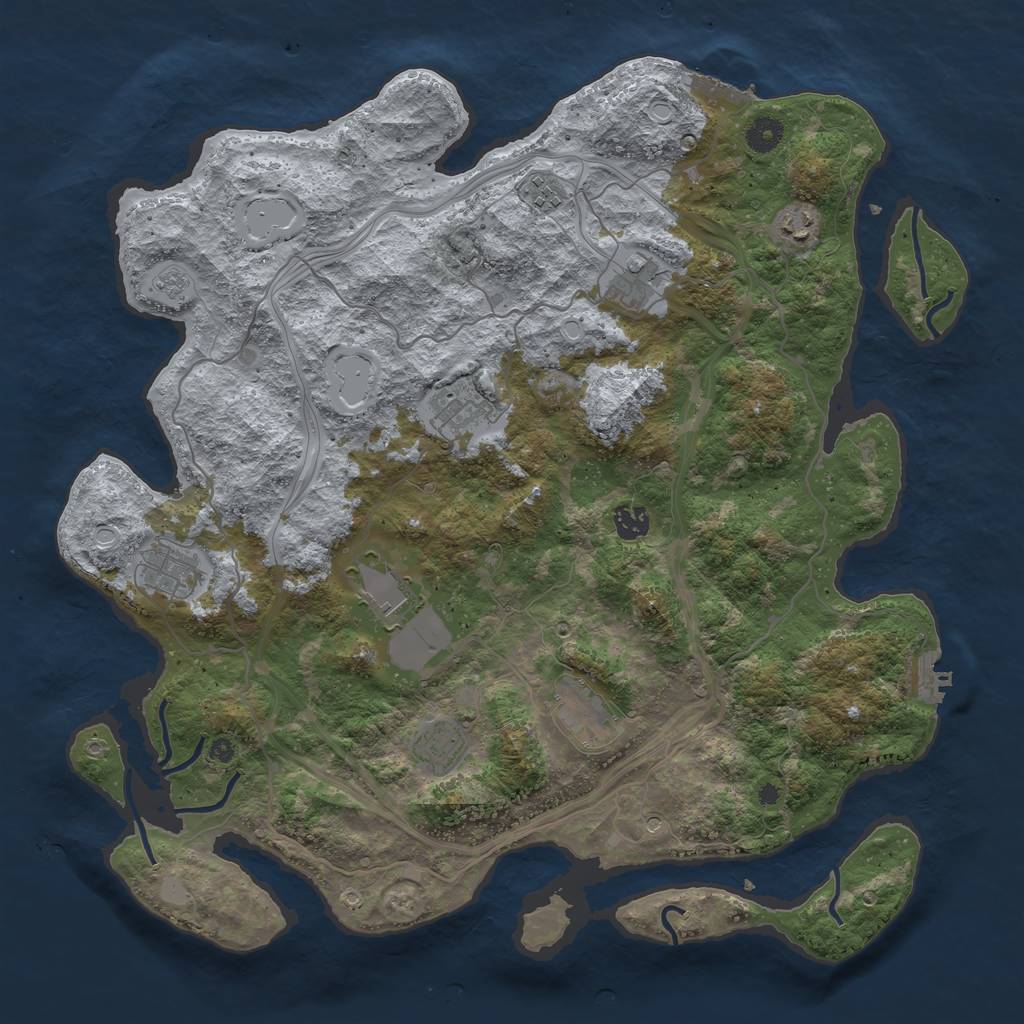 Rust Map: Procedural Map, Size: 4250, Seed: 451, 18 Monuments
