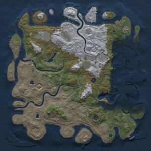 Thumbnail Rust Map: Procedural Map, Size: 4500, Seed: 863761111, 17 Monuments
