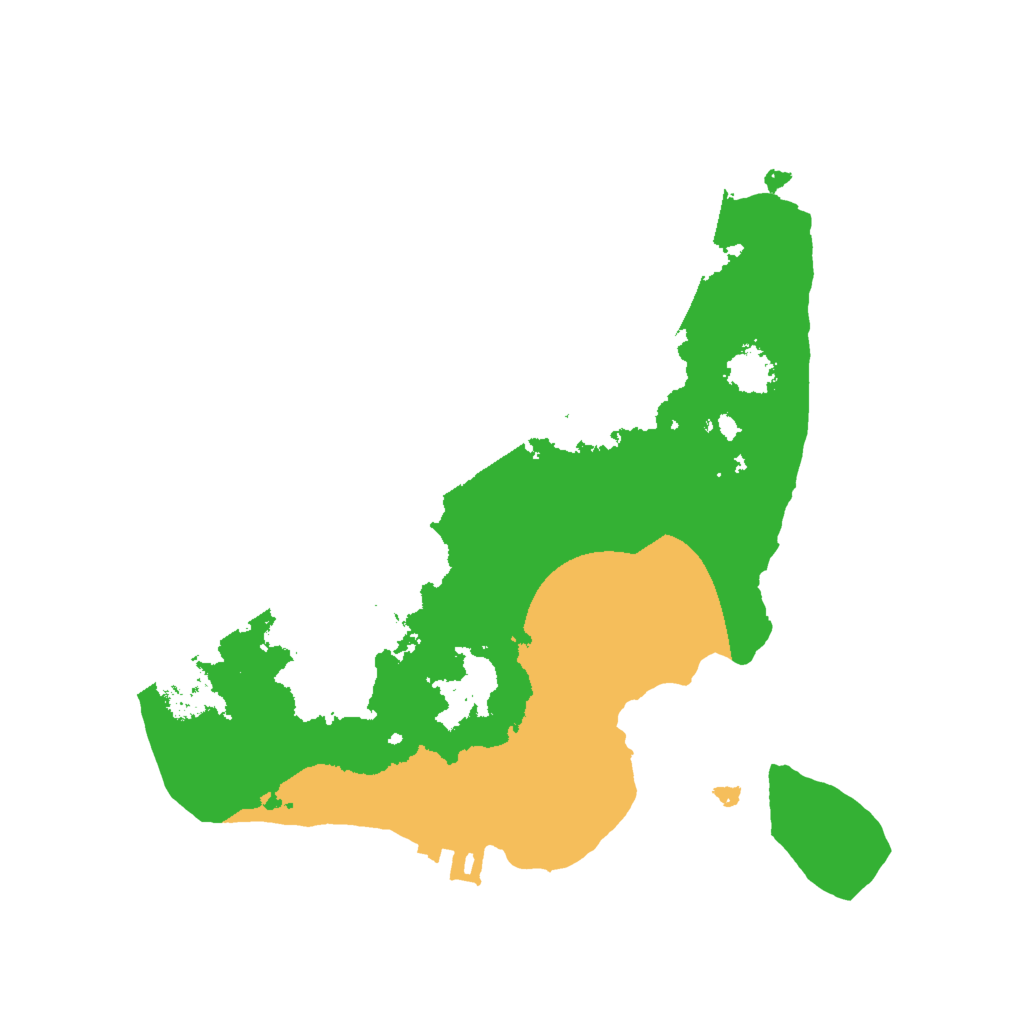 Biome Rust Map: Procedural Map, Size: 2000, Seed: 39175