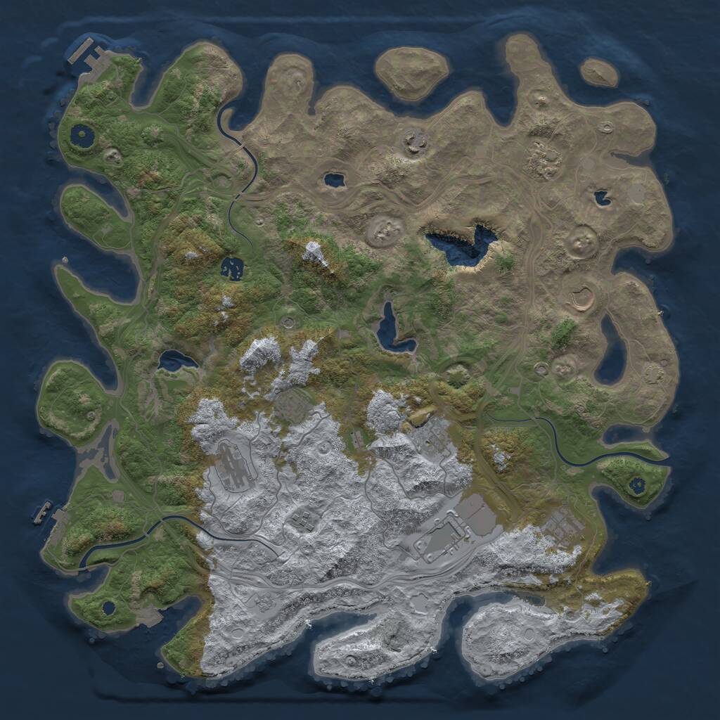 Rust Map: Procedural Map, Size: 4500, Seed: 7112022, 16 Monuments