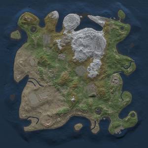 Thumbnail Rust Map: Procedural Map, Size: 3500, Seed: 1173919141, 19 Monuments