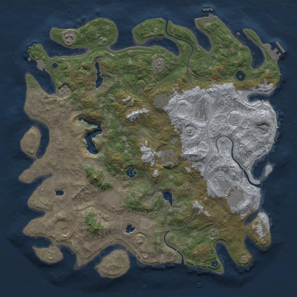 Rust Map: Procedural Map, Size: 4500, Seed: 1450415, 15 Monuments