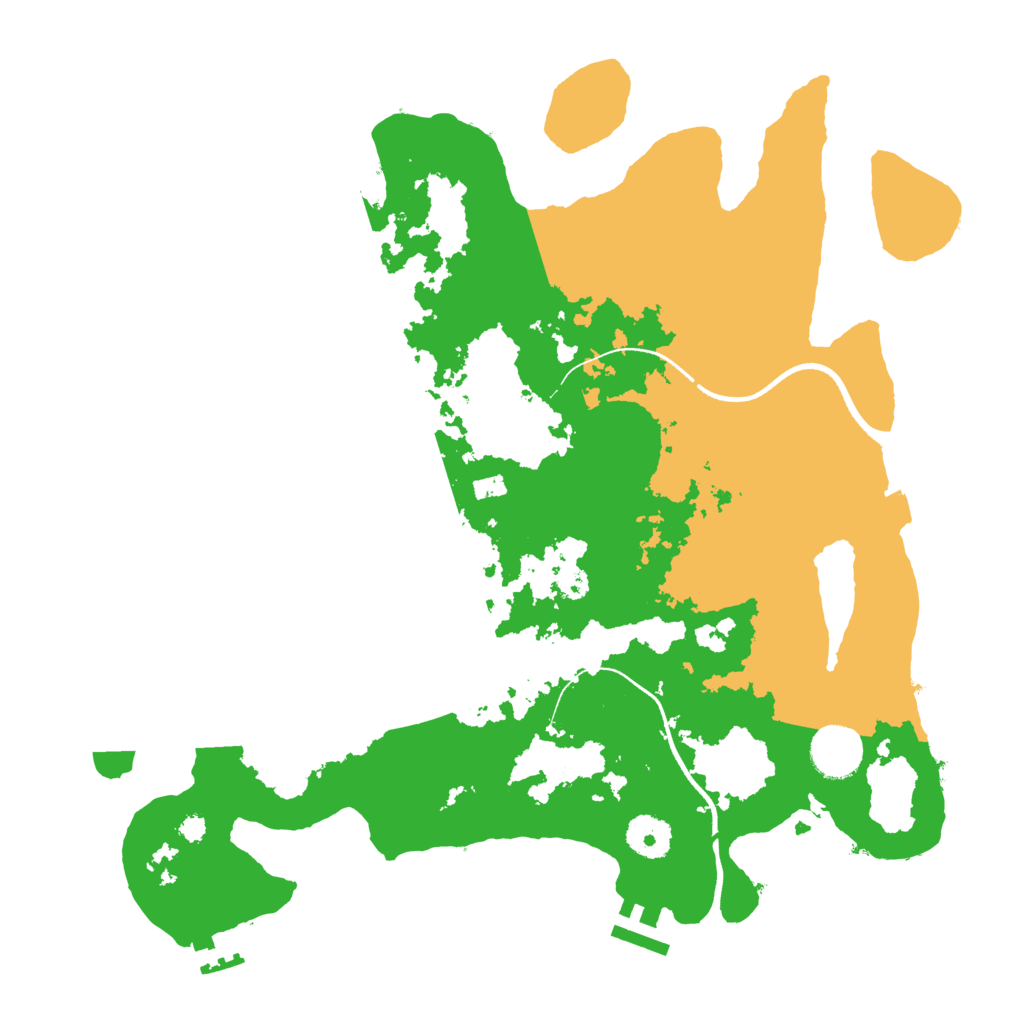 Biome Rust Map: Procedural Map, Size: 3500, Seed: 98624025