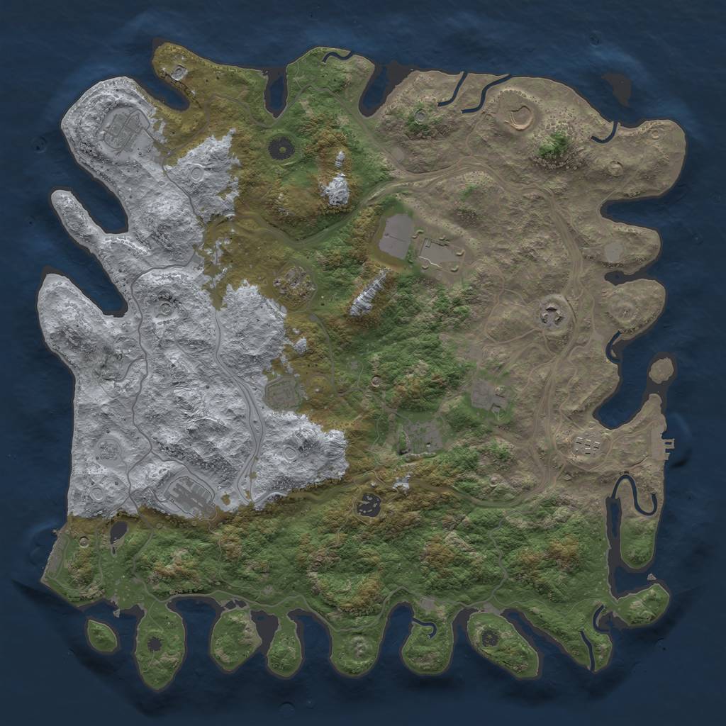 Rust Map: Procedural Map, Size: 4500, Seed: 5112022, 20 Monuments