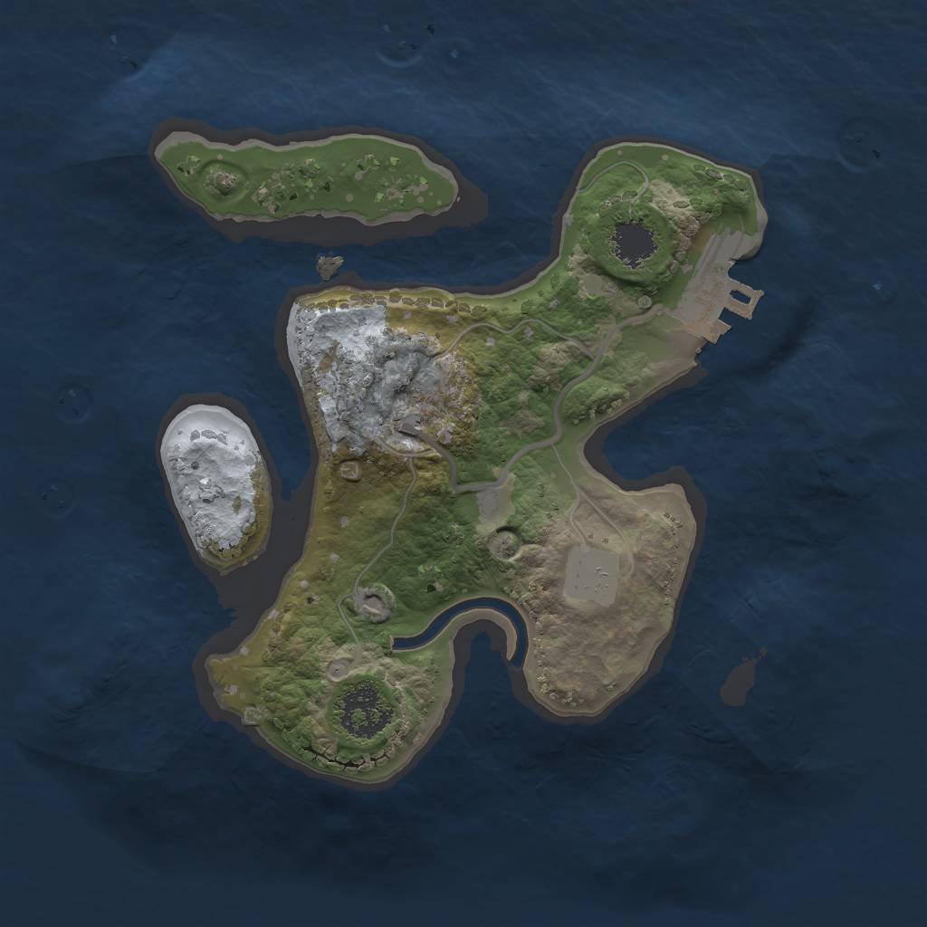 Rust Map: Procedural Map, Size: 1800, Seed: 130, 6 Monuments