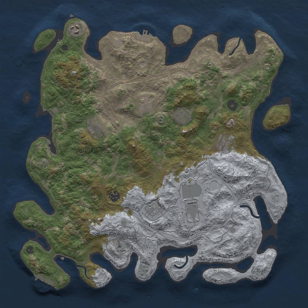 Rust Map: Procedural Map, Size: 4250, Seed: 6341, 18 Monuments