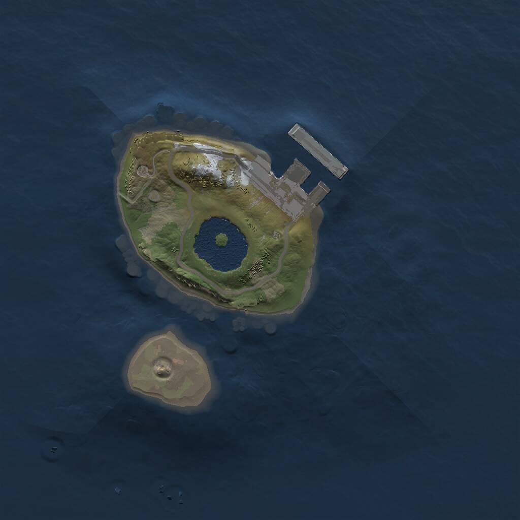 Rust Map: Procedural Map, Size: 1500, Seed: 84265, 2 Monuments