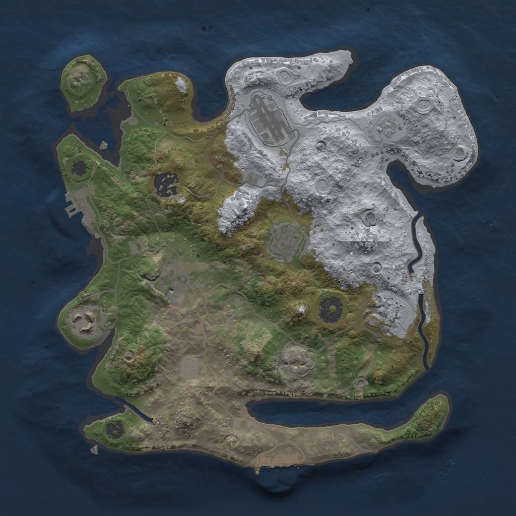 Rust Map: Procedural Map, Size: 3000, Seed: 15602, 14 Monuments