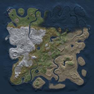 Thumbnail Rust Map: Procedural Map, Size: 4250, Seed: 2145821596, 15 Monuments