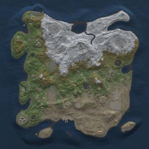 Thumbnail Rust Map: Procedural Map, Size: 3500, Seed: 1396670286, 19 Monuments