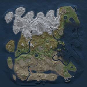 Thumbnail Rust Map: Procedural Map, Size: 3750, Seed: 784382957, 15 Monuments