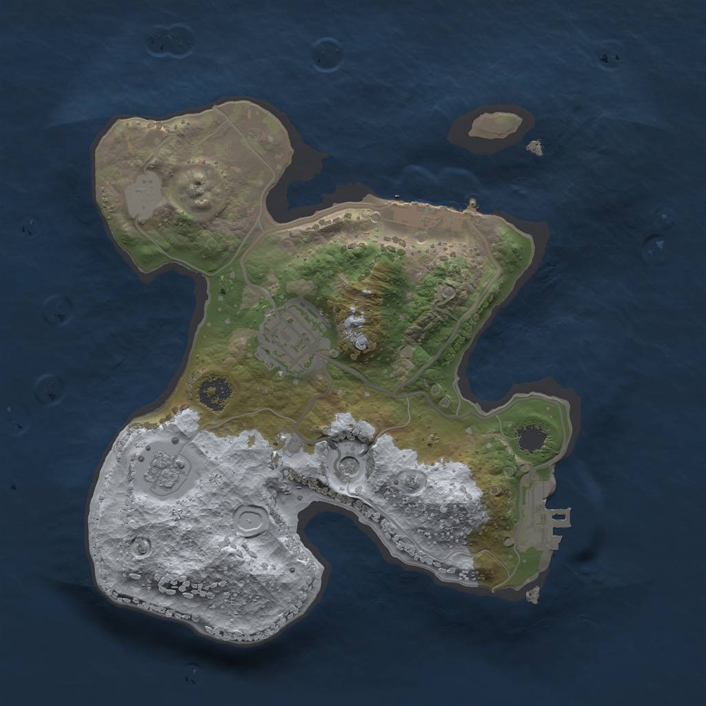 Rust Map: Procedural Map, Size: 2222, Seed: 2147483647, 10 Monuments