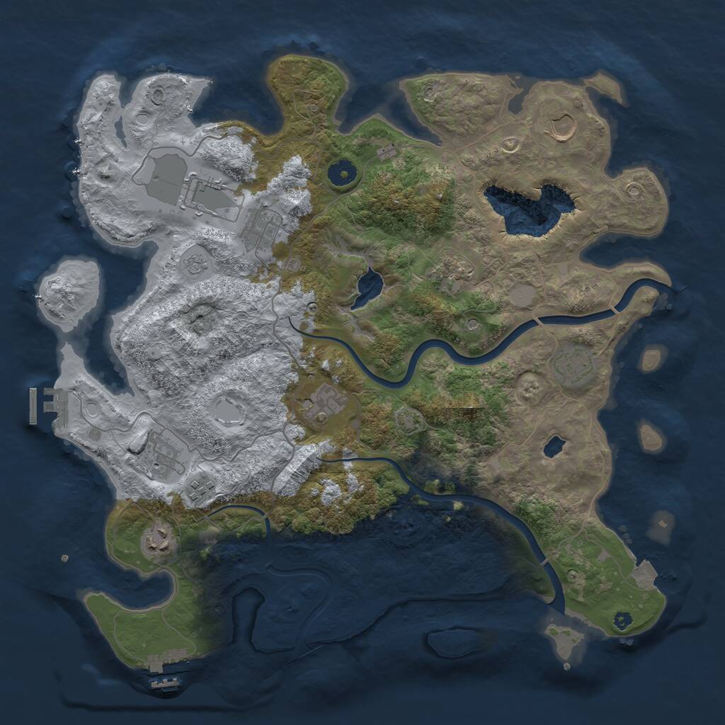 Rust Map: Procedural Map, Size: 4000, Seed: 1567352220, 15 Monuments