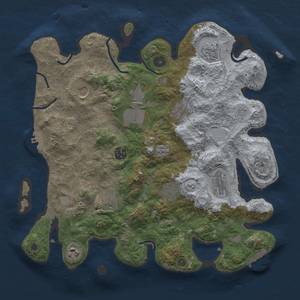 Thumbnail Rust Map: Procedural Map, Size: 3700, Seed: 610329672, 19 Monuments