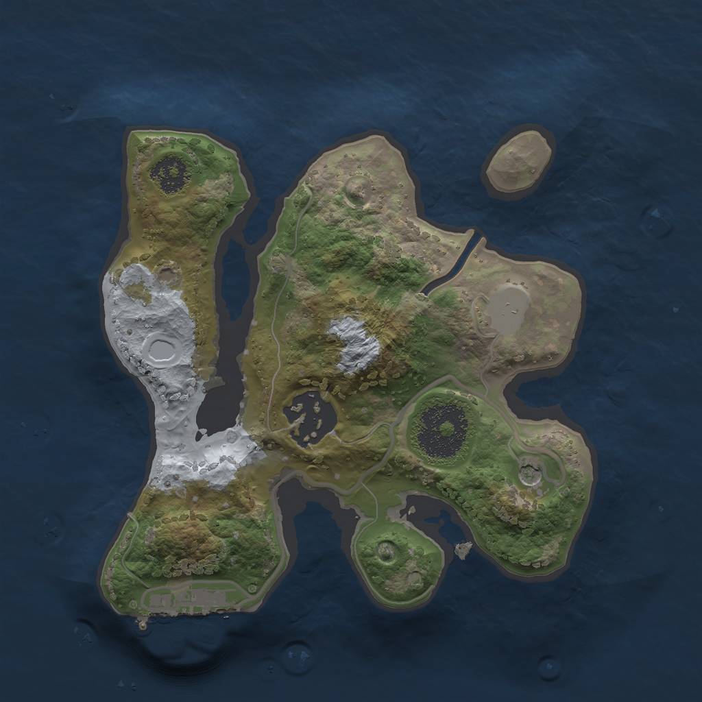 Rust Map: Procedural Map, Size: 2000, Seed: 1563118281, 8 Monuments