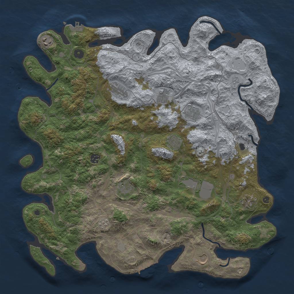Rust Map: Procedural Map, Size: 4500, Seed: 20221104, 20 Monuments