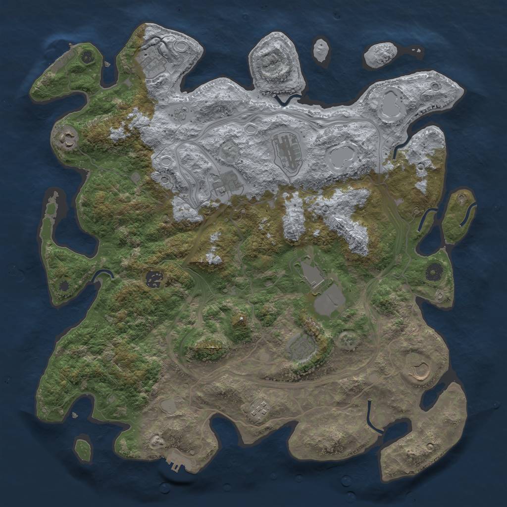 Rust Map: Procedural Map, Size: 4250, Seed: 192102, 18 Monuments