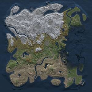 Thumbnail Rust Map: Procedural Map, Size: 4500, Seed: 370400151, 16 Monuments