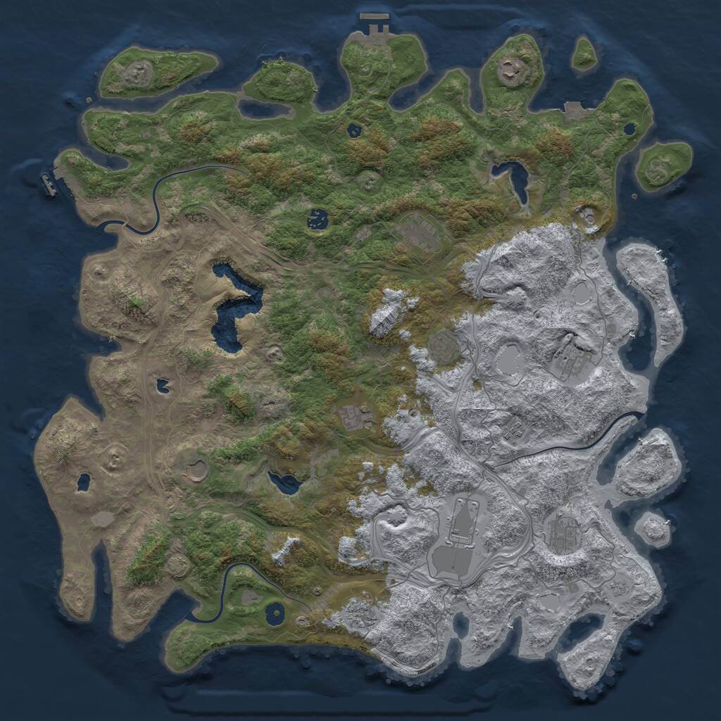 Rust Map: Procedural Map, Size: 4997, Seed: 778778, 17 Monuments