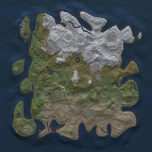 Thumbnail Rust Map: Procedural Map, Size: 4000, Seed: 4596345, 19 Monuments