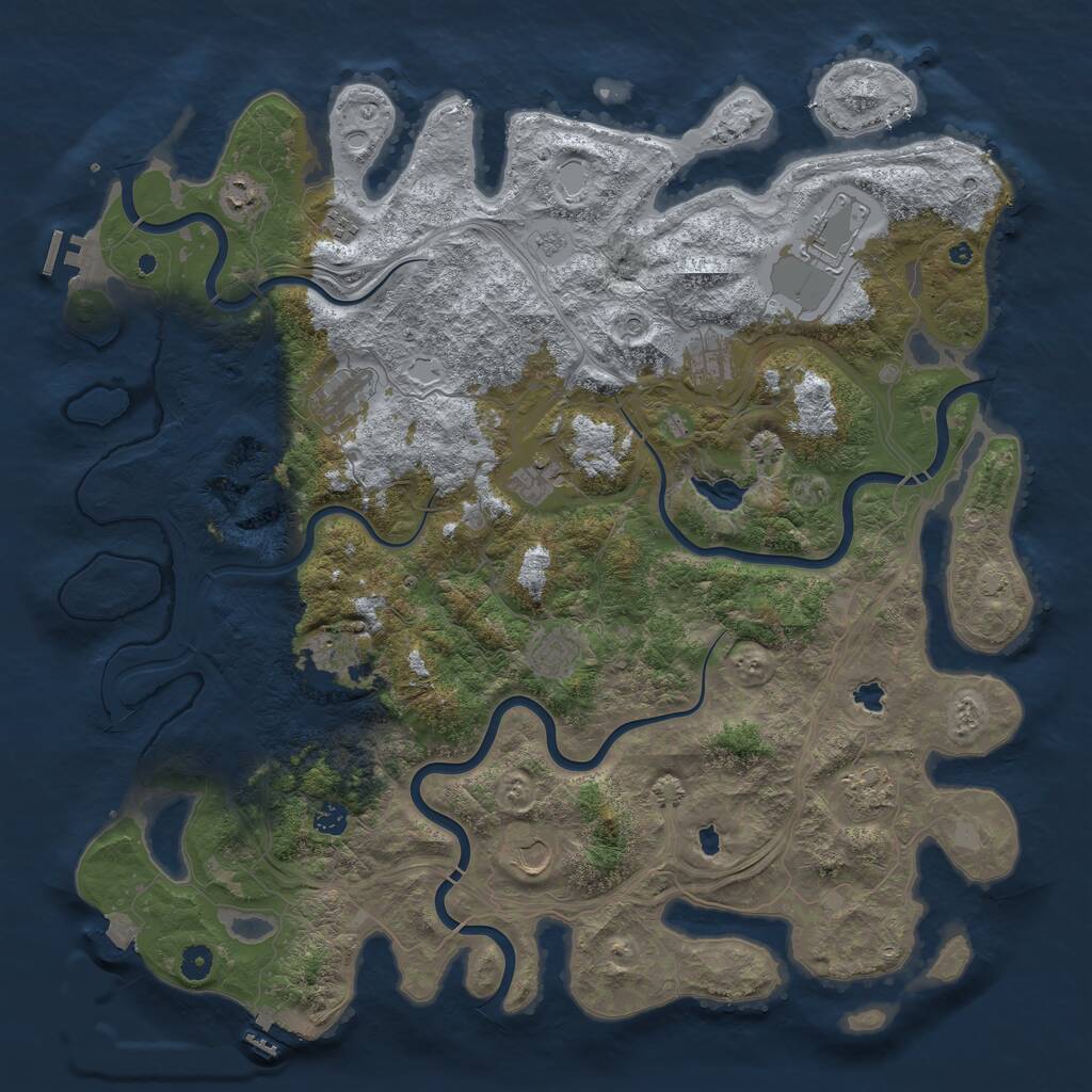 Rust Map: Procedural Map, Size: 4800, Seed: 904588919, 17 Monuments