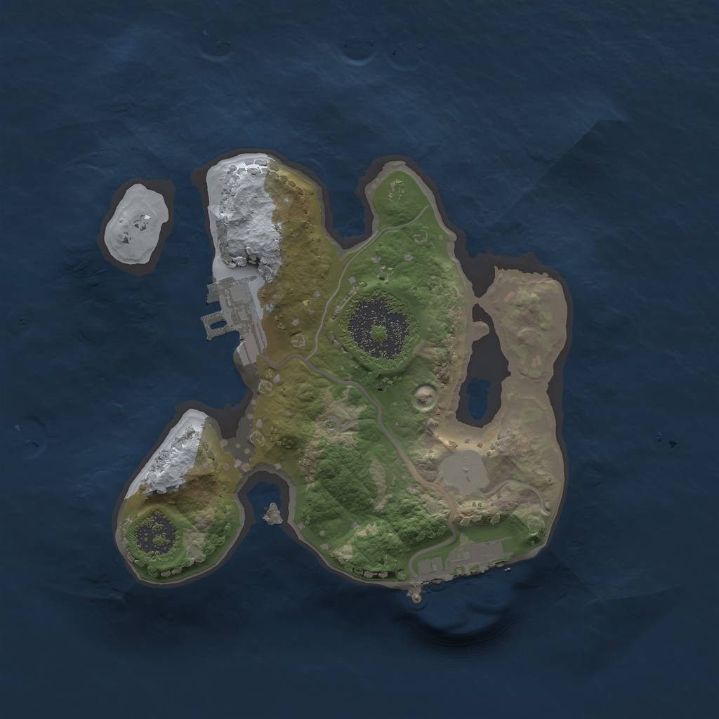 Rust Map: Procedural Map, Size: 1800, Seed: 4138, 7 Monuments