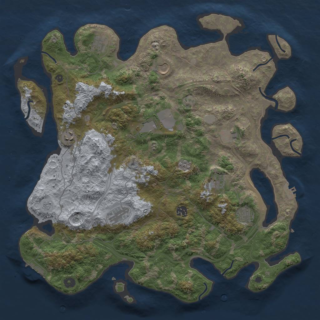 Rust Map: Procedural Map, Size: 4250, Seed: 1984, 19 Monuments