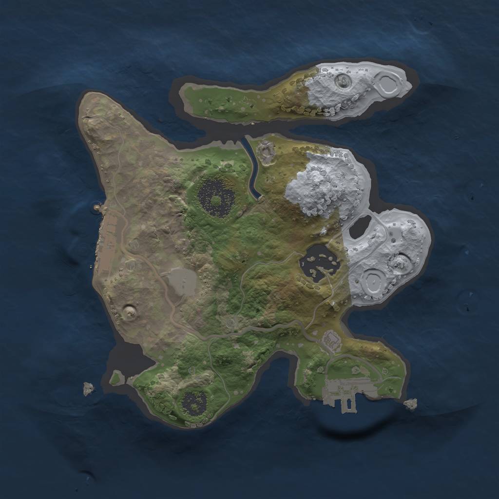 Rust Map: Procedural Map, Size: 2000, Seed: 317232853, 8 Monuments